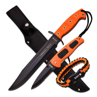 Master USA Outdoor Knife Set Orange w/ Sheath (K-MU-1143EM)