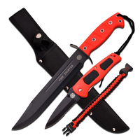Master USA Fire Fighter Knife Set Red w/ Sheath (K-MU-1143FD)