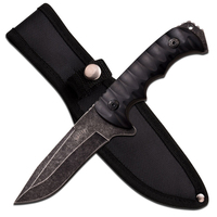 Master USA Black Stonewash Rubber Non-Slip Knife 222mm (K-MU-1145)