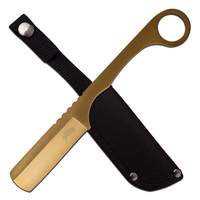 Master USA Gold Fixed Blade Razor w/ Sheath 200mm (K-MU-20-01GD)