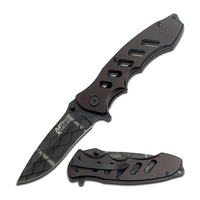M-Tech USA Xtreme Black Net Patterned Pocket Knife (K-MX-8027A)