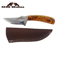 Old Ram Fixed Blade Knife incl Leather Sheath 190mm (K-OR-503BP)