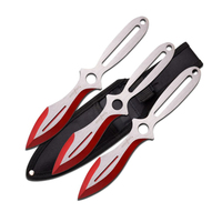 Perfect Point Throwing Knife Set Red w/ Sheath (K-PP-088-3RD)