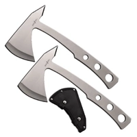 Perfect Point Silver Stainless Steel Throwing Axes 2 Pack (K-PP-107-S2)