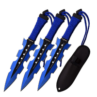Perfect Point Blue & Black Two Tone Blades Throwing Knives 190mm (K-PP-110-3BL)