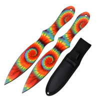Perfect Point Tie Dye Throwers 2pcs w/ Sheath 203mm (K-PP-116-2TD)