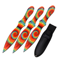 Perfect Point Tie Dye Throwers 3pcs w/ Sheath 203mm (K-PP-116-3TD)