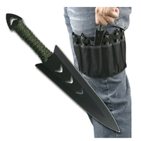 Perfect Point Cord Wrapped Throwing Knives 165mm 6pcs (K-RC-040-6)