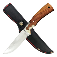 Sharps Cutlery Walnut Timber Handle Knife w/ Sheath 280mm (K-SHP-123)