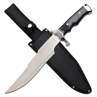 Survivor Silver Full Tang Bowie Knife w/ Sheath 368mm (K-SV-FIX010BK)