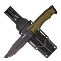 Survivor Fixed Blade Non-slip Knife w/ Hard Sheath 222mm (K-SV-FIX017)