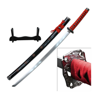 Powa Beam Red Samurai Katana w/ Display Stand (K-SW-72RD)