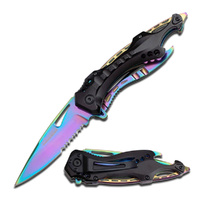 Tac-Force Metallic Rainbow Stainless Steel Pocket Knife (K-TF-705RBNS)