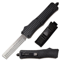 Tac-Force Button Retractable Honeycomb Grip Beard Comb (K-TF-CB003)