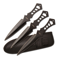 Perfect Point Stainless Steel Throwing Knife Set 190mm 3pcs (K-TK-017-3B)