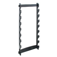 Powa Beam Wooden 8 Tier Sword Wall Rack Black Finish (K-WS-8W)