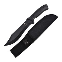 Snake Eye Black Bowie Knife Wooden Handle incl Nylon Sheath 305mm