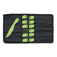 Z-Hunter Green Throwing Knife Roll 12pcs w/ Sheath (K-ZB-079-12)
