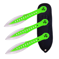 Z-Hunter Zombie Throwing Knife Set 3pcs Green w/ Sheath (K-ZB-163-3GN)