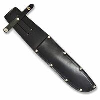 Powa Beam Riveted Leather Knife Sheath 25cm Black (K0250)