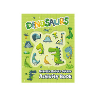 Lake Press Dinosaur Metallic Bubble Sticker Activity Book (LAK233350)