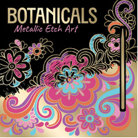 Lake Press Botanicals Metallic Etch Art incl Wooden Stylus for Ages 10+
