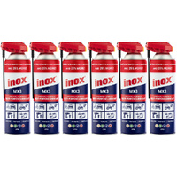 6 Pack Inox MX3 Multi-Purpose Lubricant Aerosol Spray 2-Way Nozzle 375g