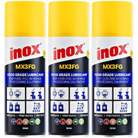3 Pack Inox MX3FG Food Grade Multi-Purpose Lubricant Aerosol Spray 300g