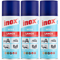 3 Pack Inox Lanox MX4 Marine Anti-Corrosion Lubricant Aerosol Spray 300g