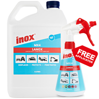 Inox Lanox MX4 Lanolin Lubricant Spray 5L + Free Applicator (MG-44420)