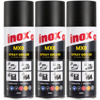 3 Pack Inox PTFE MX8 Extreme Pressure Grease Aerosol Spray 300g