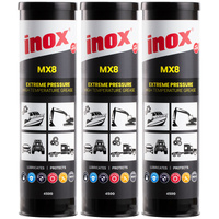 3 Pack Inox PTFE MX8 Extreme Pressure Grease Canister 450g