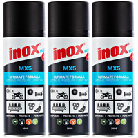 3 Pack Inox MX5 Plus Extreme Pressure PTFE Lubricant Aerosol Spray 300g