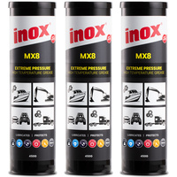 3 Pack Inox MX8 PTFE High Performance Grease Cartridge 450g (MX8-450x3)