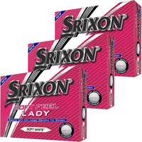 3 Dozen Brand New Srixon Soft Feel Lady White Golf Balls