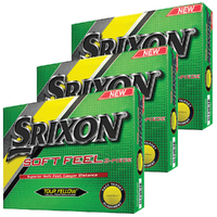 3 Dozen Brand New Srixon Soft Feel Yellow Golf Balls