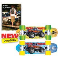 ADRENALIN MICRO MONSTER 17" PLASTIC DECK CRUISER - LIGHT WEIGHT & COMPACT