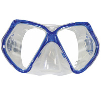 LAND & SEA RESORT TWIN LENS MASK & SNORKEL SET - BLACK OR CLEAR