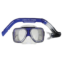 LAND & SEA MALDIVE SILICONE MASK & SNORKEL SET - DESIGNED TO FIT WIDER FACES