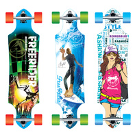 ADRENALIN FREERIDER DROP-THRU 36" SKATEBOARD - 3 DESIGNS AVAILABLE