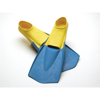 LAND & SEA THRUSTER RUBBER FINS - BLUE/YELLOW - 100% RUBBER FINS
