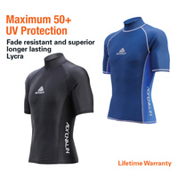 LAND & SEA MENS SPAN-FLEX LYCRA SHORT SLEEVE RASH VEST