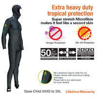 LAND & SEA ADULT BODYSHIELD MICROFIBRE FULL HOODSUIT- UPF50+ PROTECTION
