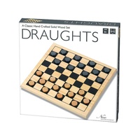 DRAUGHTS SET, SOLID WOOD 29cm (NEW01237)