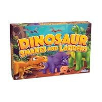Outset Media Dinosaur Snakes & Ladders Board Game 2-6 Players Ages 3+