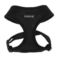 Puppia Soft Polyester Adjustable Dog Harness Black Small
