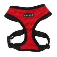 Puppia Soft Polyester Adjustable Dog Harness Red Large