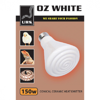 URS Oz White Ceramic Globe Infrared Heat Emitter 150w