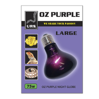 URS Oz Purple Large Globe Reptile Nocturnal Heat Lamp 100w 