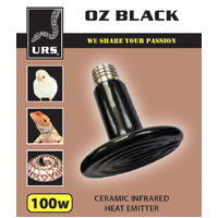 URS Oz Black Ceramic Heat Globe Ceramic Infrared Heat Emitter 100w 